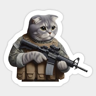 Tactical Cat Sticker